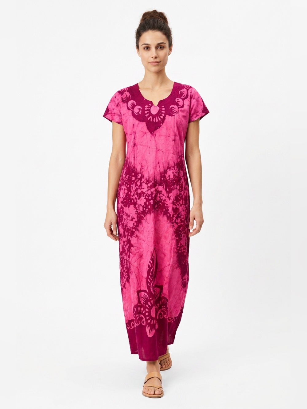 Batik tie-dye maxi dress